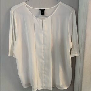 Ann Taylor White Blouse Elegant Top